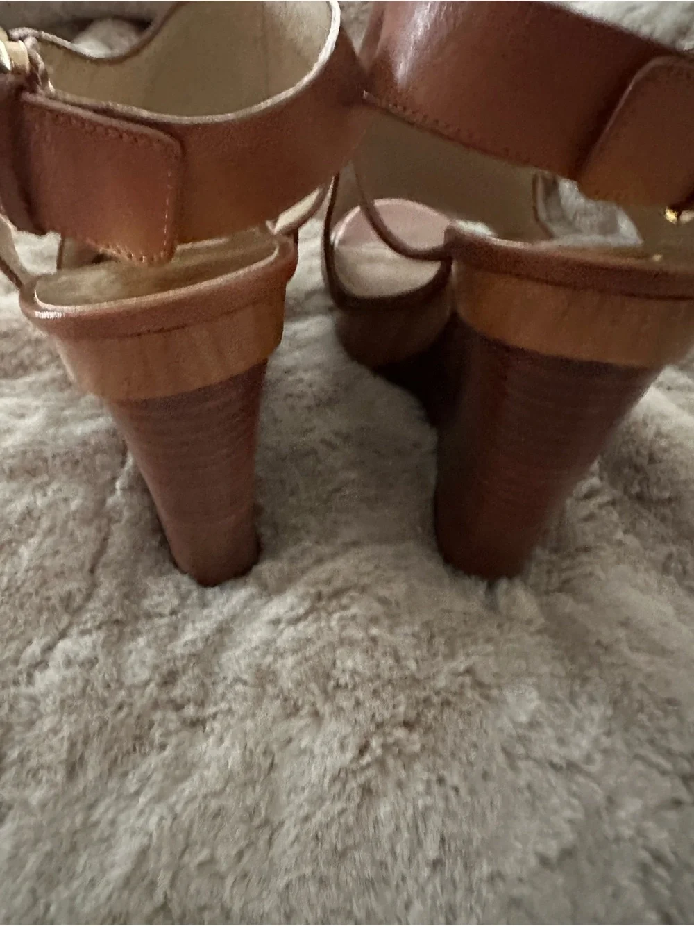 Michael Kors Josephine Wedge Sandal with Gold Buckle